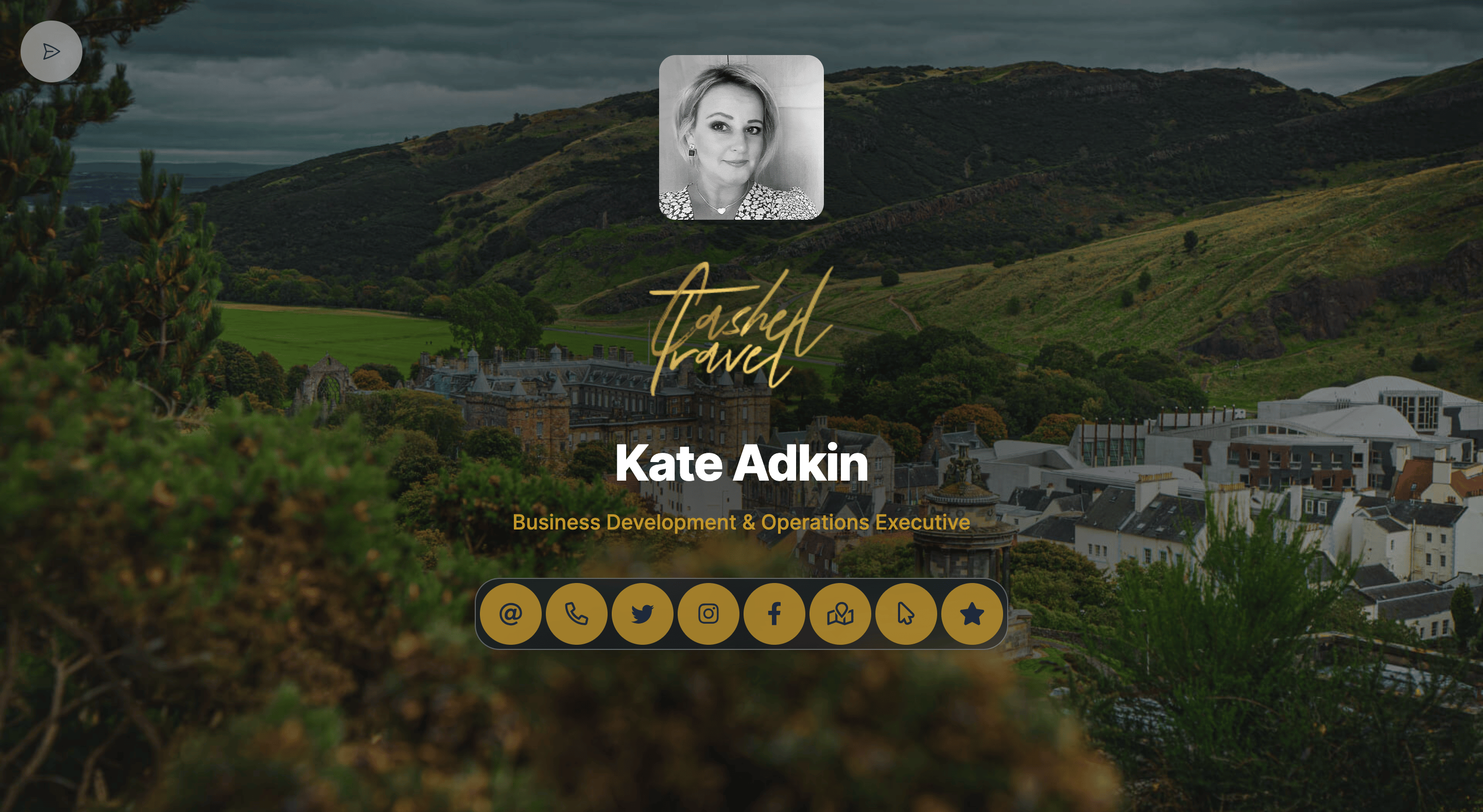 Digital business card for Kate Adkin at Cashel Travel