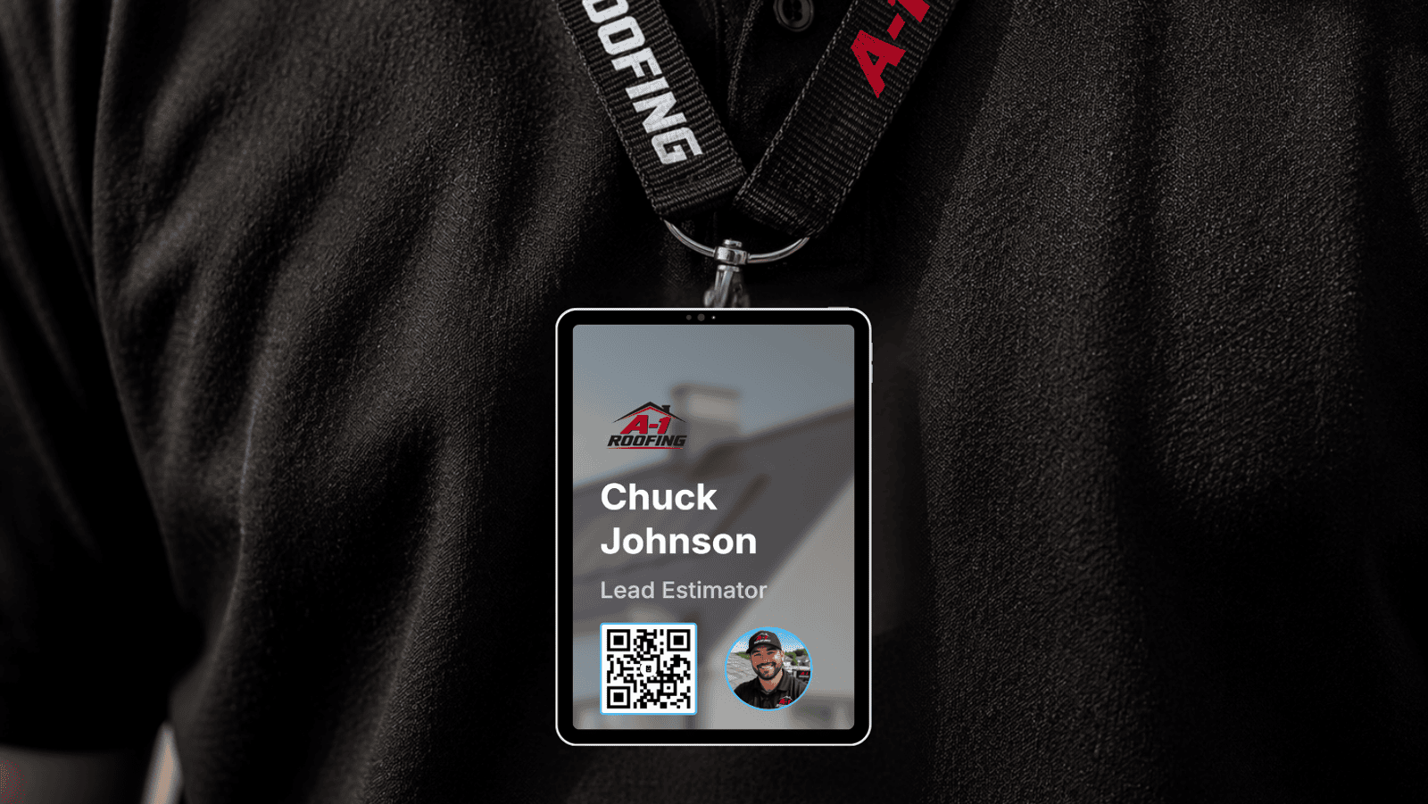 QR code business card for roofing companies