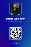 Modern Accounting Firm Branding Display with QR Code